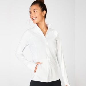 Fabletics White Trinity Performance Jacket -  Medium